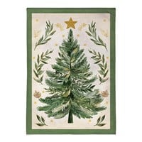 Flag Christmas Tree With Acorn Burlap