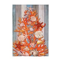 Flag Shell Christmas Tree Burlap