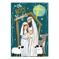 Flag Oh Holy Night Burlap