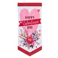 Flag Happy Valentine's Day Heart & Floral