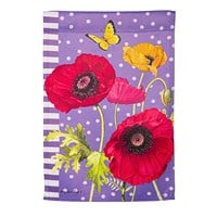 Flag  Poppy Welcome Suede Garden
