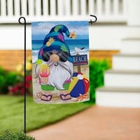 Flag Beached Gnome Suede Garden 12.5X18
