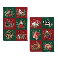 Flag 12 Days of Christmas Suede