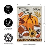 Flag Tis' The Season Fall Applique
