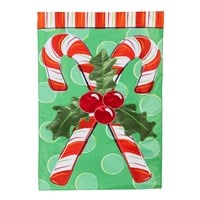 Flag Candy Cane Christmas Applique