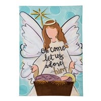 Flag Oh Come Let Us Adore Him Applique