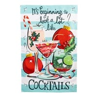 Flag Christmas Cocktail Applique