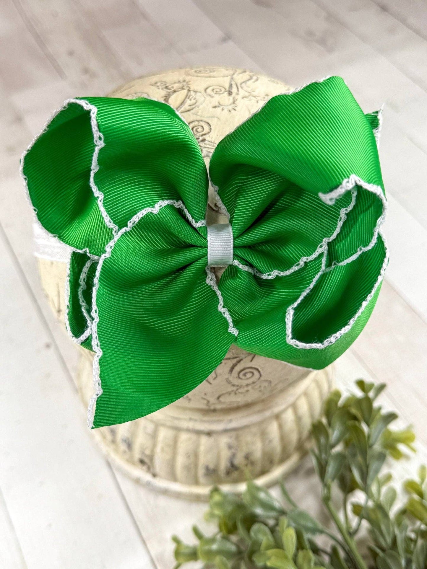 Hair Bows Classic Moonstitch Boutique Bows Girls Hair Accessories Clip or Headband
