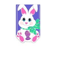 Flag Easter Bunny Applique House