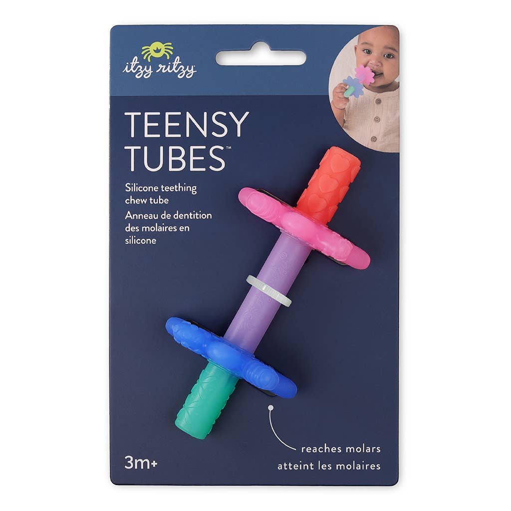 Teether Teensy Tubes™ Pink Rainbow