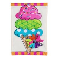 Flag Sweet Summer Ice Cream Applique Garden 12.5X18