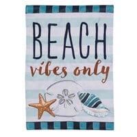 Flag Beach Vibes Only Applique Garden