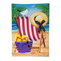 Flag Beach Chair Applique Garden