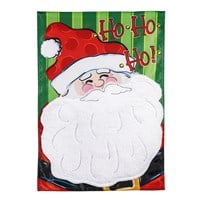 Flag Ho Ho Ho Santa Applique