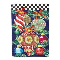 Flag Happy Holidays Ornaments Applique