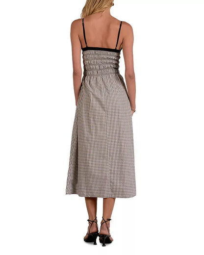 Elan Dress Maxi Spag Straps Colorblock