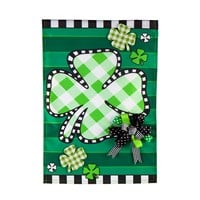 Flag Check Clover Applique