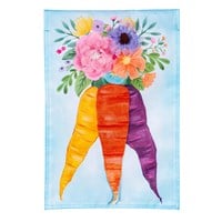 Flag Floral Carrot Bunch Applique