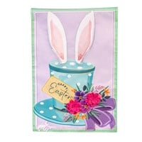 Flag Happy Easter Floral Hat Applique