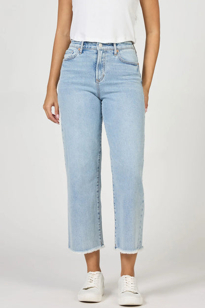 light wash wide leg jean 