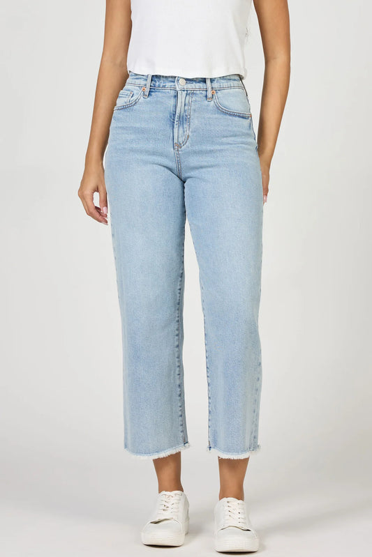 light wash wide leg jean 