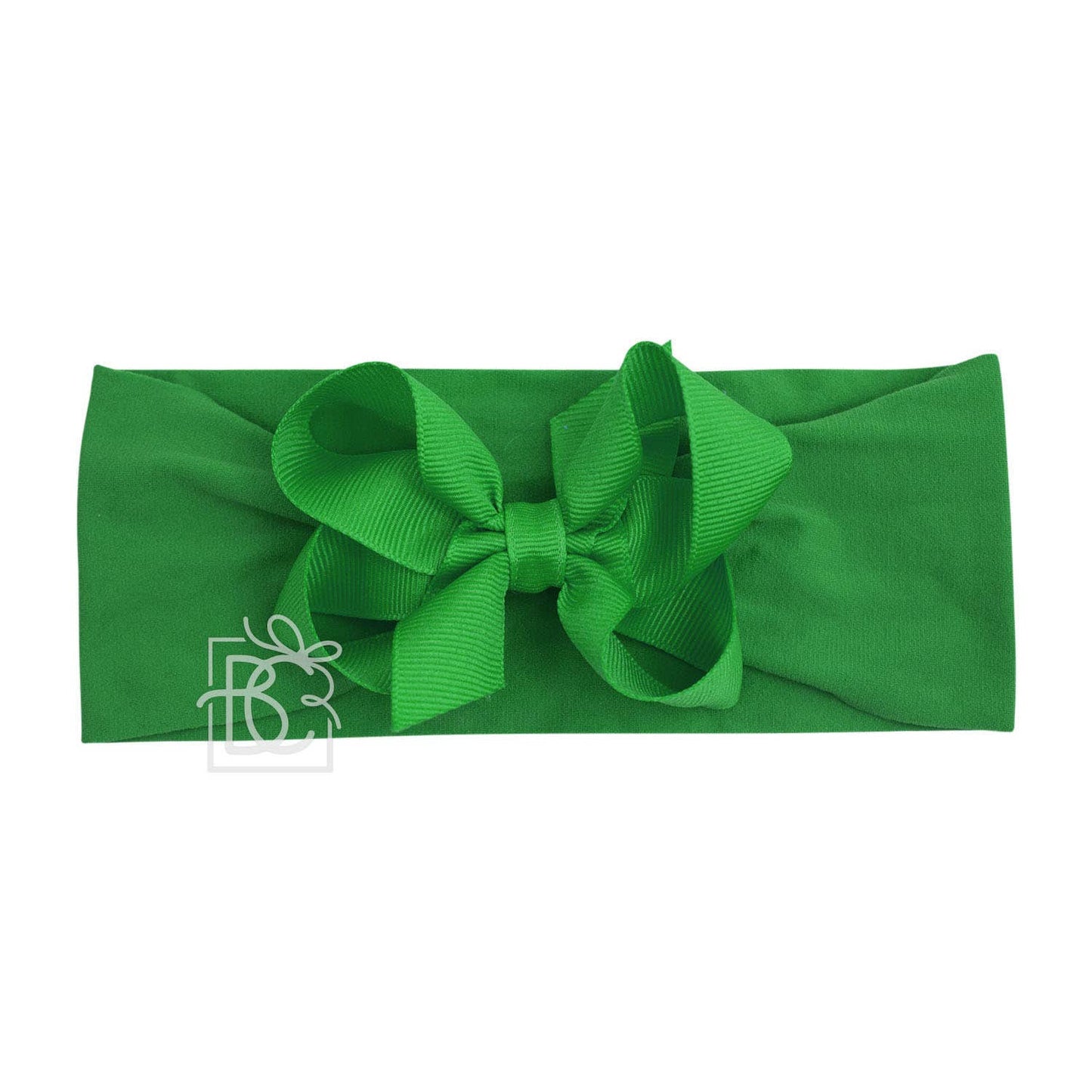 Hair Bow WIDE PANTYHOSE HEADBAND W/CLASSIC GROSGRAIN