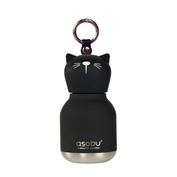 ASOBU Bottle Black Kitty Cat Bestie Mini 6.7oz