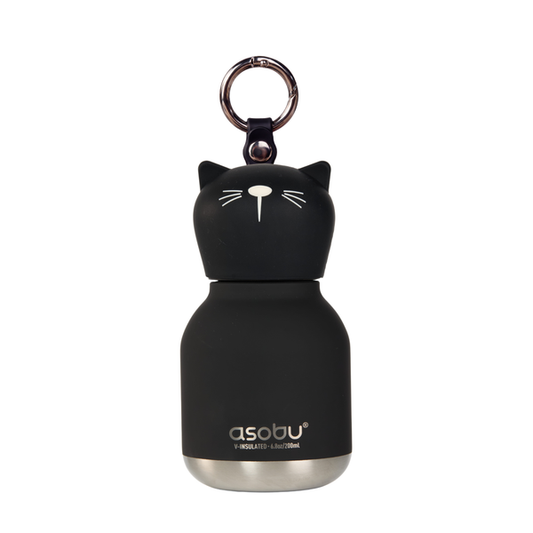 ASOBU Bottle Black Kitty Cat Bestie Mini 6.7oz