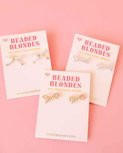 Bow Gold Earrings
