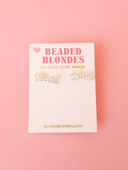 Bow Silver Earrings