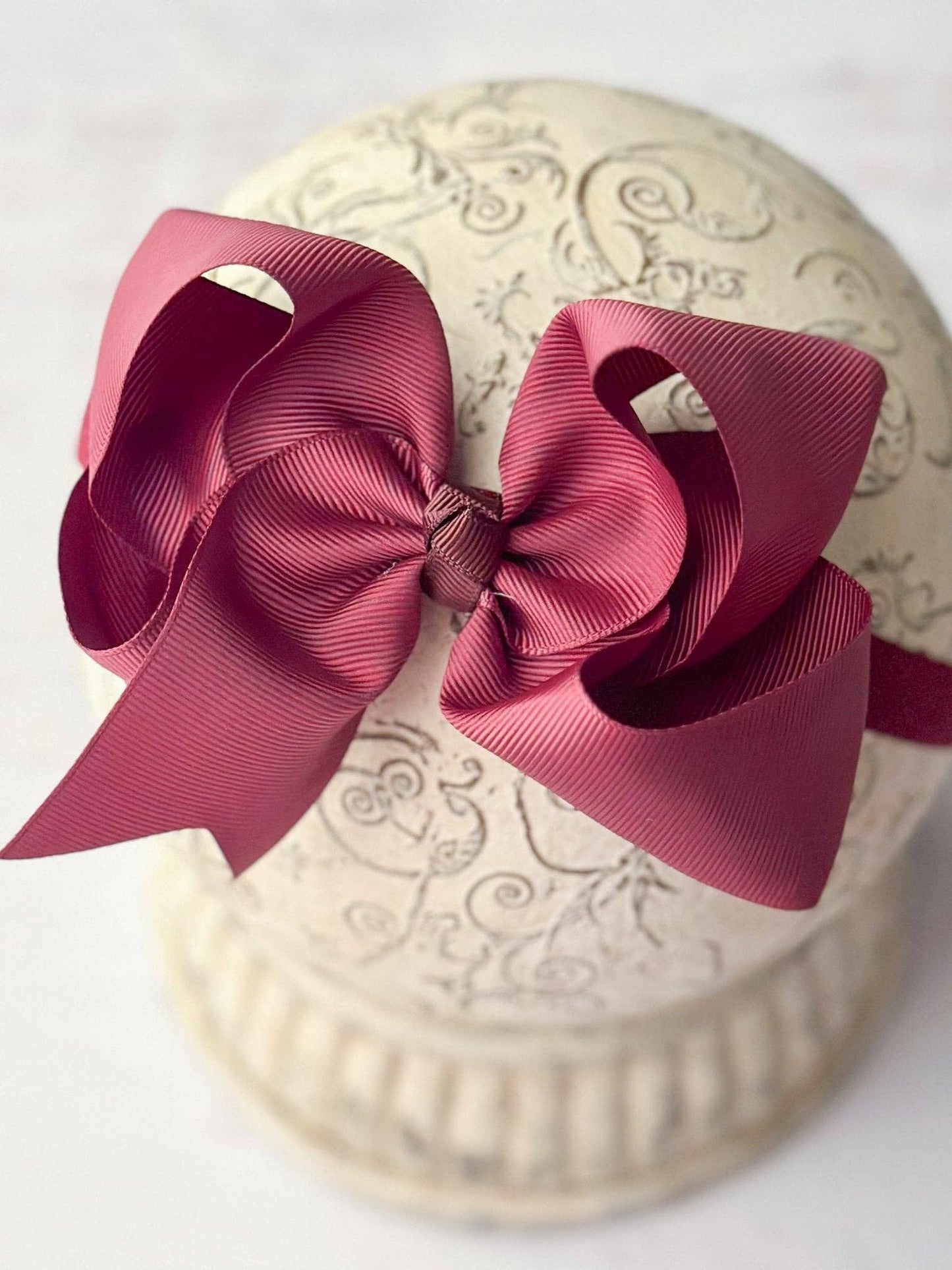 Hair Bow Classic Grosgrain - Satin Headband - 4.5"