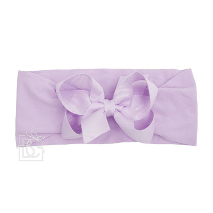 Hair Bow WIDE PANTYHOSE HEADBAND W/CLASSIC GROSGRAIN