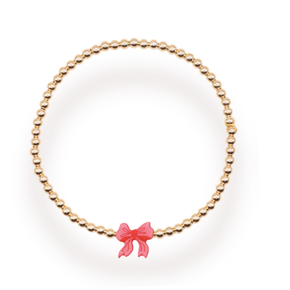 Bracelet Bow Red Holiday