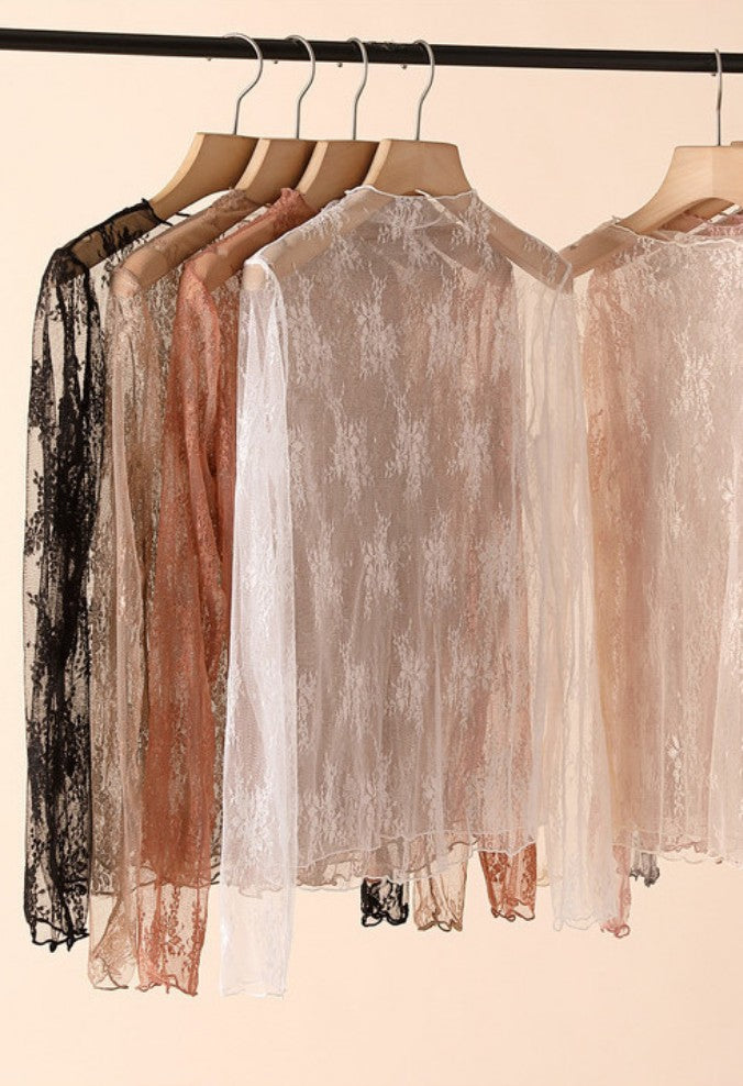 Top Lace Mesh Sheer