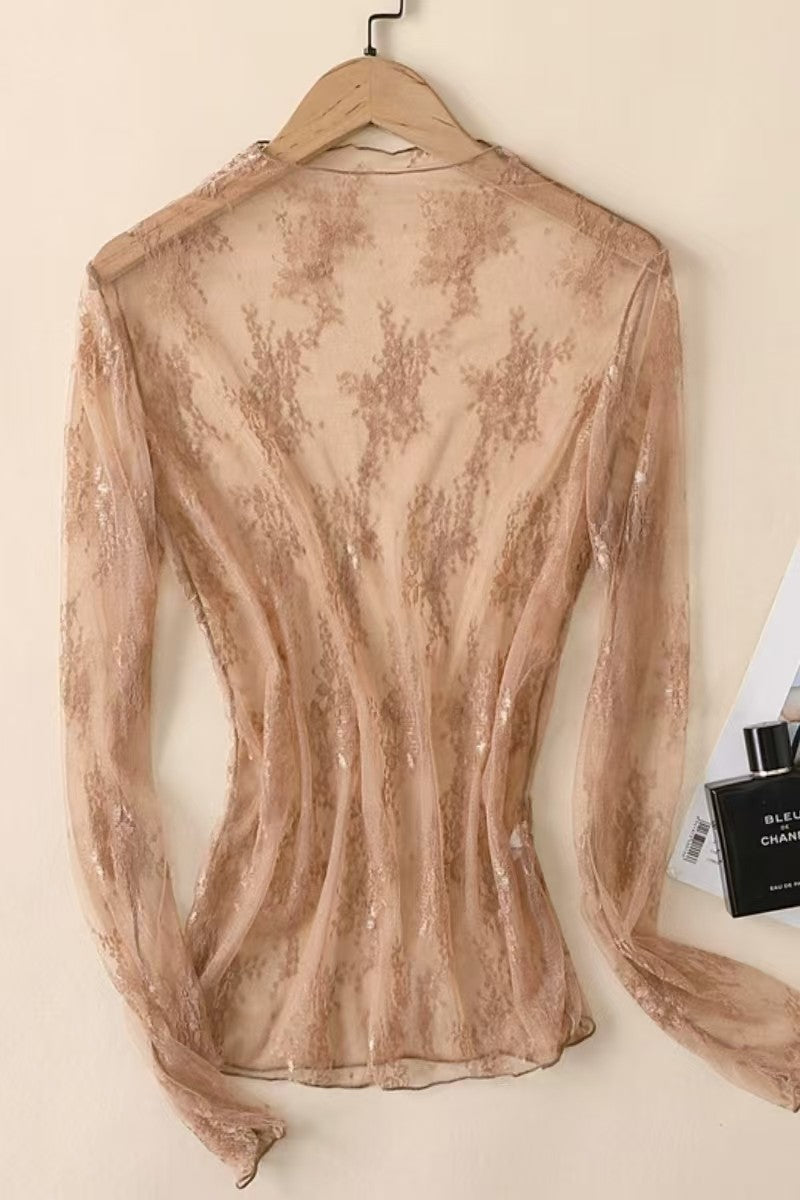 Top Lace Mesh Sheer