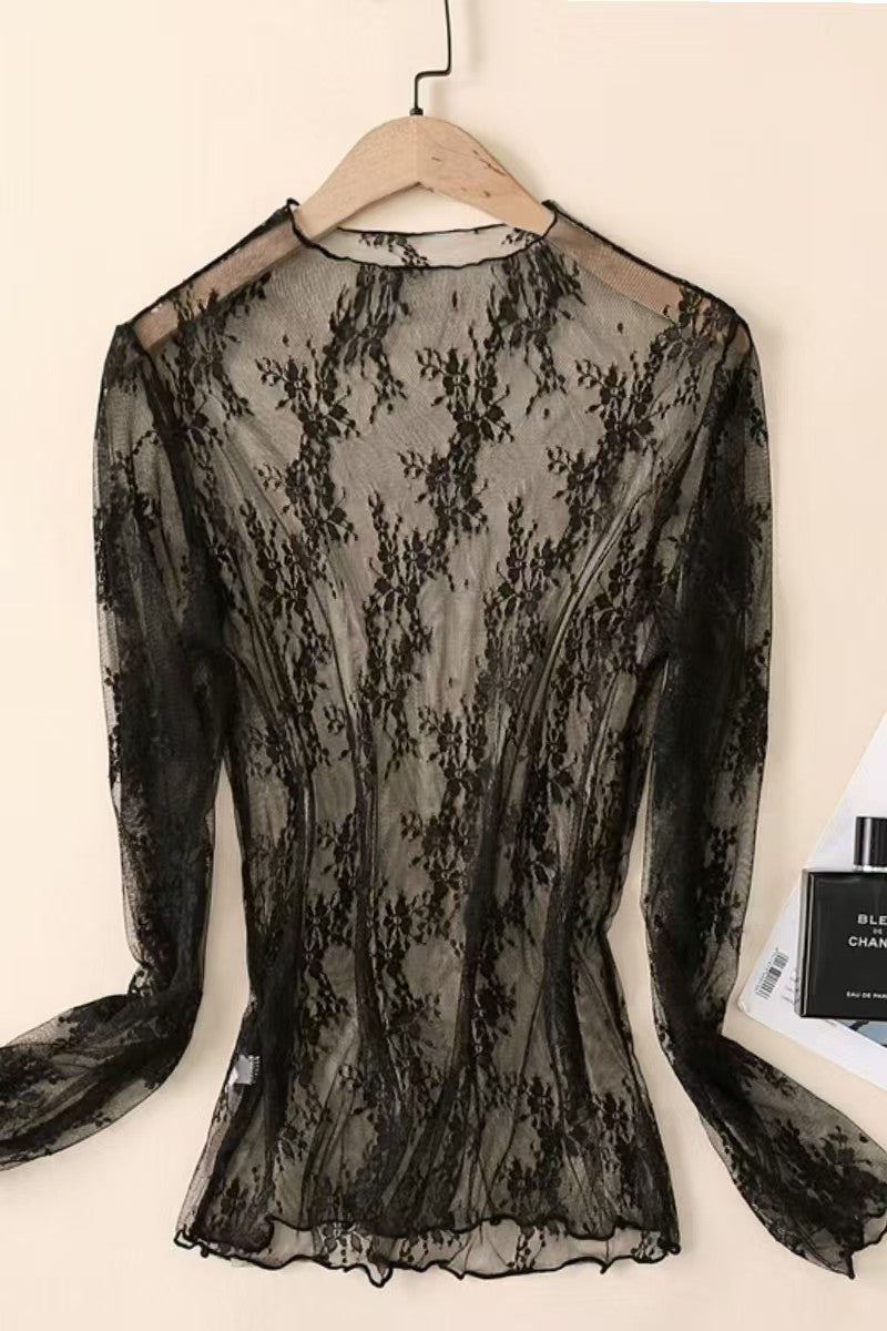Top Lace Mesh Sheer