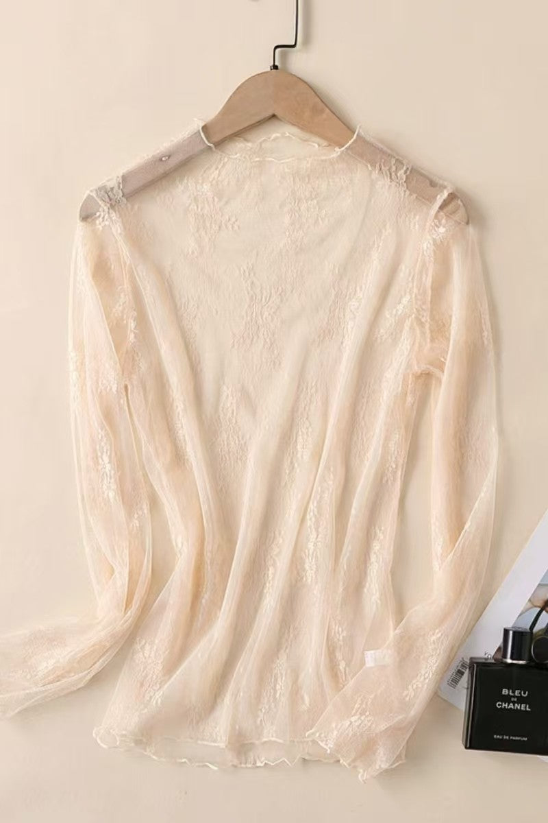 Top Lace Mesh Sheer
