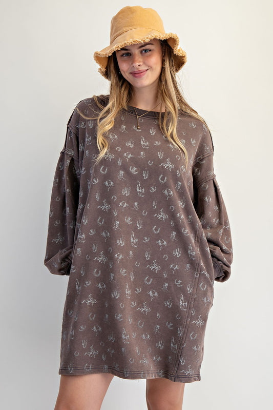 DRESS WESTERN TERRY PULLOVER