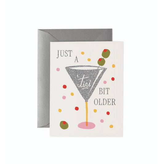 Rifle Paper Card Just a 'Tini Bit Older Birthday Greeting