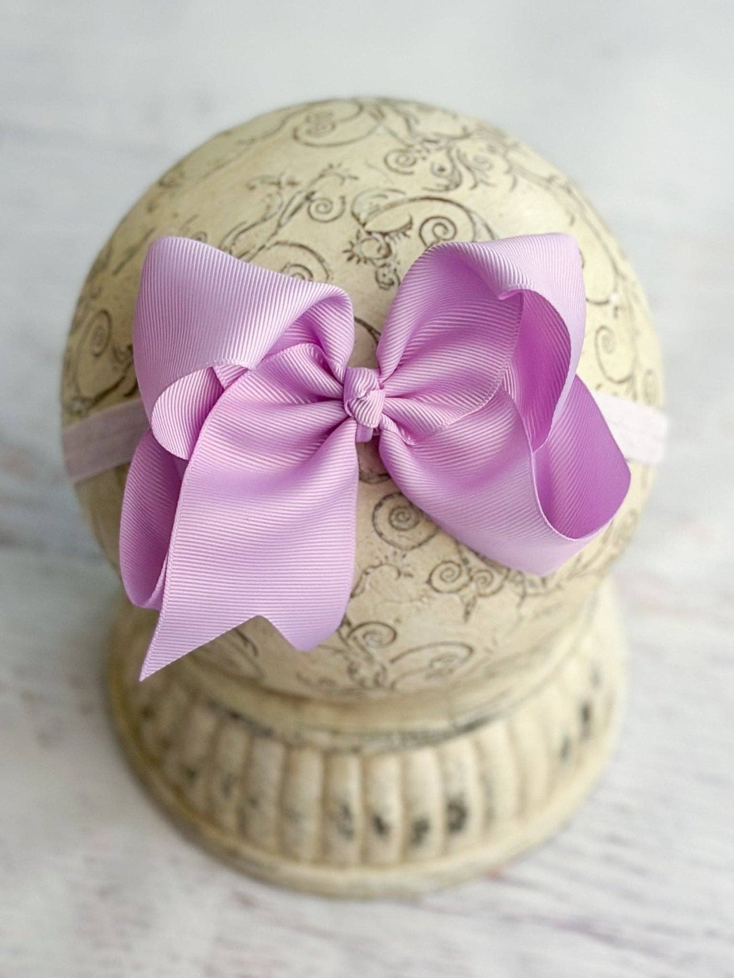 Hair Bow Classic Grosgrain - Satin Headband - 4.5"