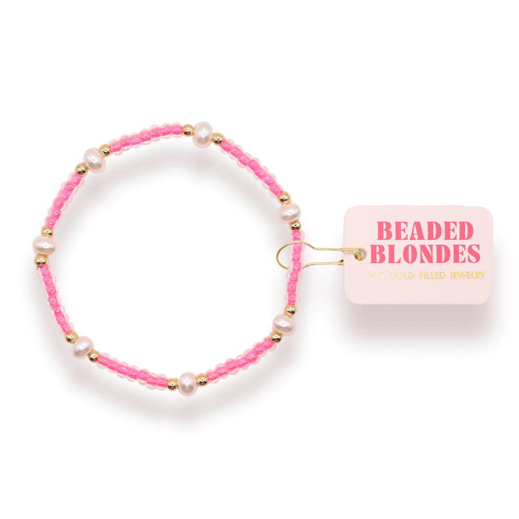 Pearl Bracelet Hot Pink