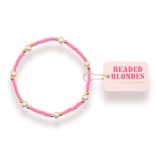 Pearl Bracelet Hot Pink