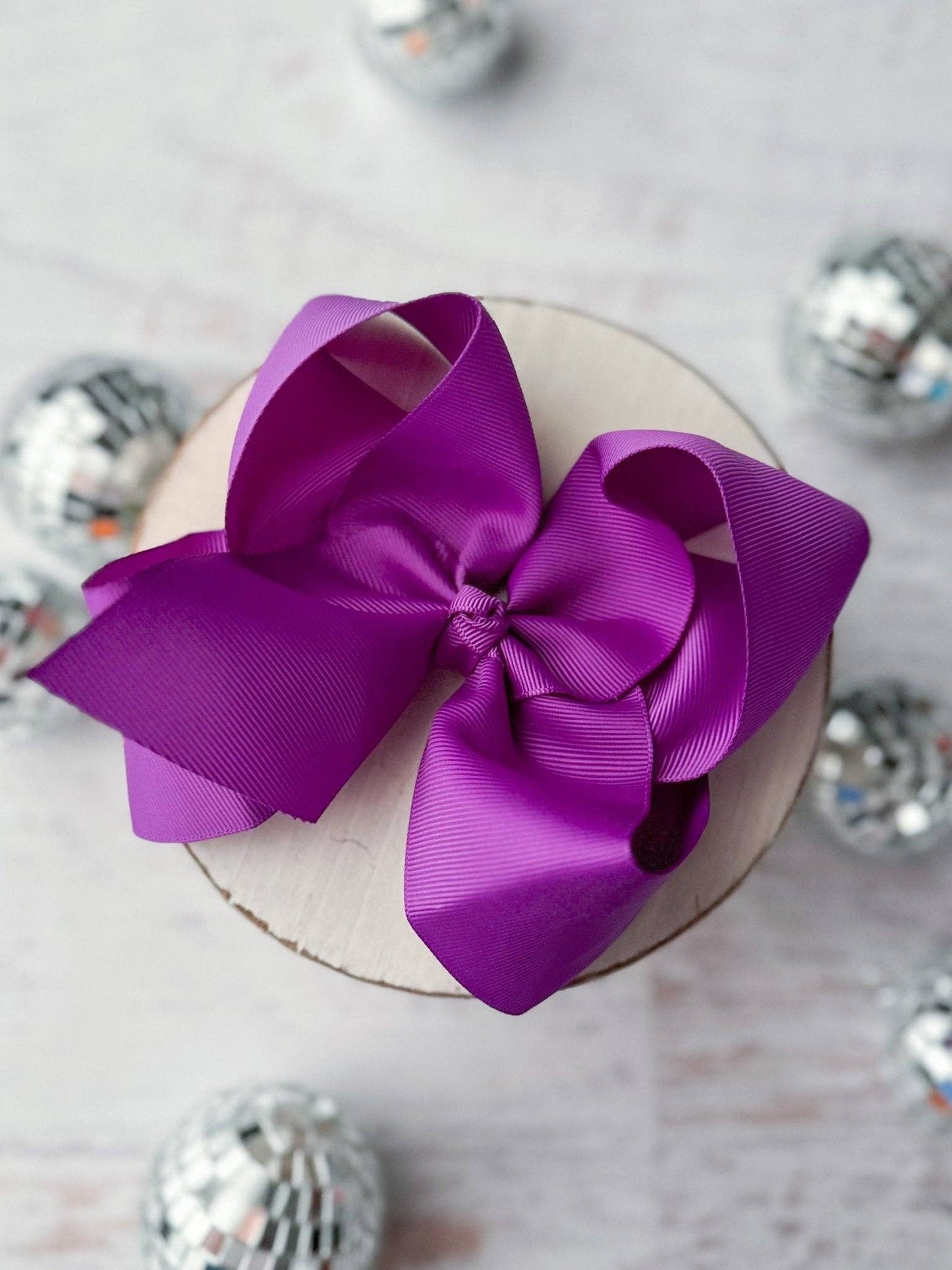 Hair Bow Oversize Grosgrain  Alligator Clip 5.5"