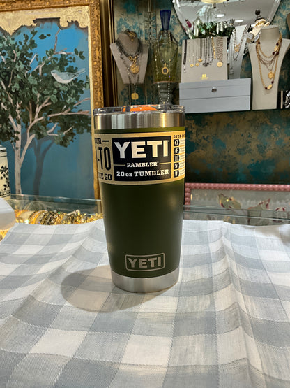 Yeti RAMBLER 20OZ TUMBLER Olive King Co MAGSLIDER LID