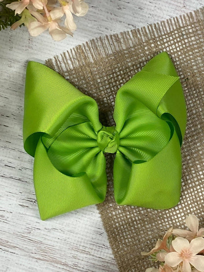 Hair Bow Texas Size Grosgrain Alligator Clip 6.5"