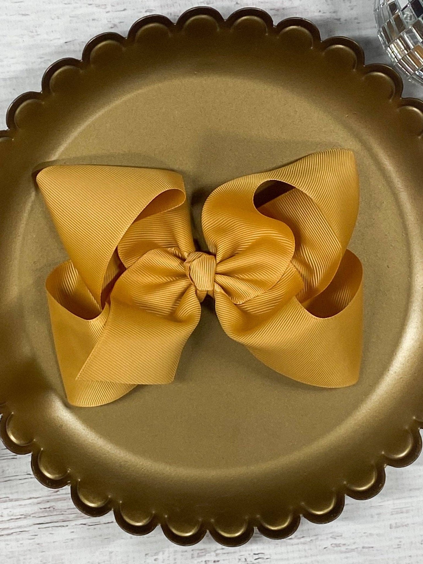 Hair Bow Oversize Grosgrain  Alligator Clip 5.5"