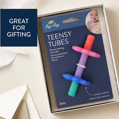 Teether Teensy Tubes™ Pink Rainbow