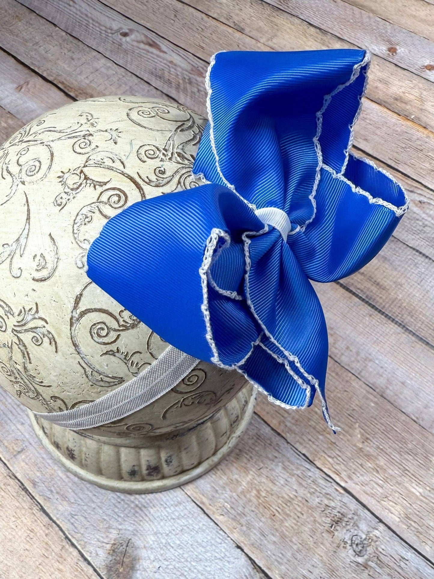 Hair Bows Classic Moonstitch Boutique Bows Girls Hair Accessories Clip or Headband
