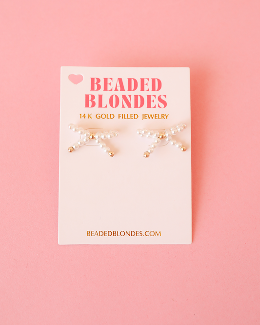 Bow Pearl Earrings