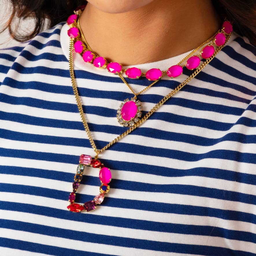 Monograms in Neon Necklace